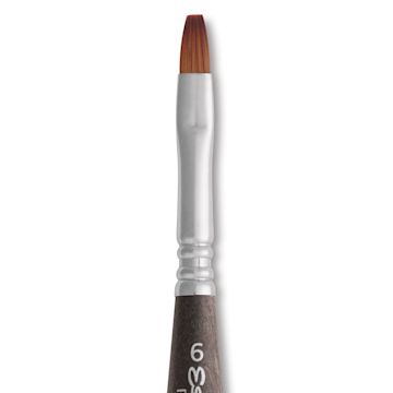 Open in modal - Escoda Prado Tame Synthetic Travel Brush - Bright, Short Handle, Size 6, close-up