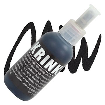 Open in modal - KRINK K-66 Steel Tip Paint Marker - Black marker and swatch