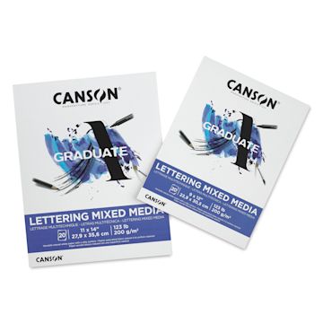 Open in modal - Canson Graduate Lettering Mixed Media Pads, various sizes