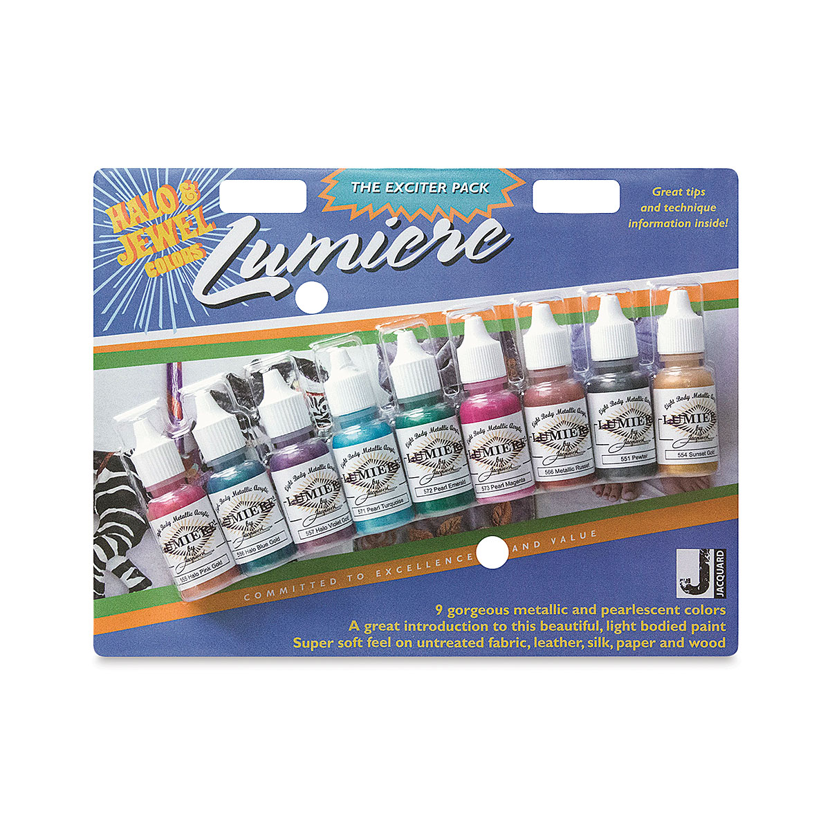 Lumiere - Metallic and pearlescent acrylic paint, brilliant shine. Flexible  on fabric, leather, vinyl or rubber