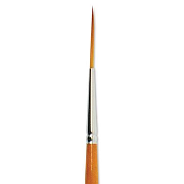 Open in modal - Silver Brush Golden Natural Brush - Script Liner, Short Handle, Size 2 close up