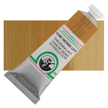 Open in modal - Old Holland Classic Oil Color - Raw Sienna Light, 40 ml tube and swatch