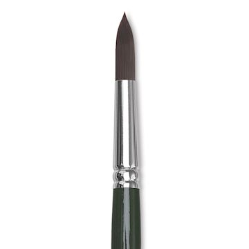Open in modal - Silver Brush Ruby Satin Synthetic Brush - Round, Long Handle, Size 8 close-up