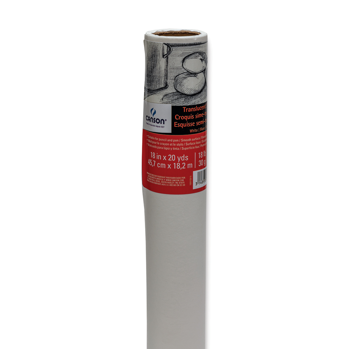 Canson - Sketching and Tracing Paper Roll - 18 lb. - White - 18' x 20 yds.