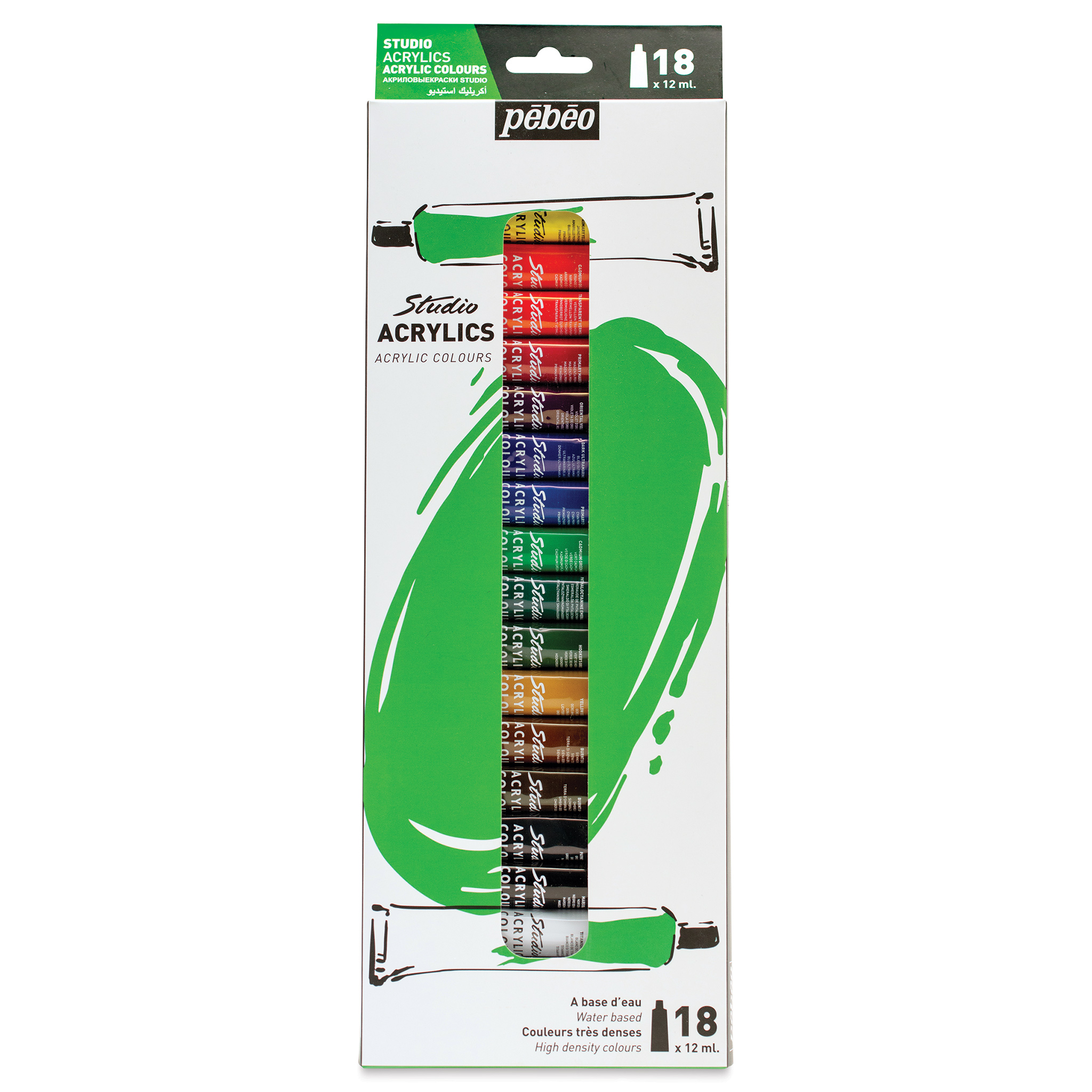 Pebeo High Viscosity Acrylics - Dyna Pack, Set of 6