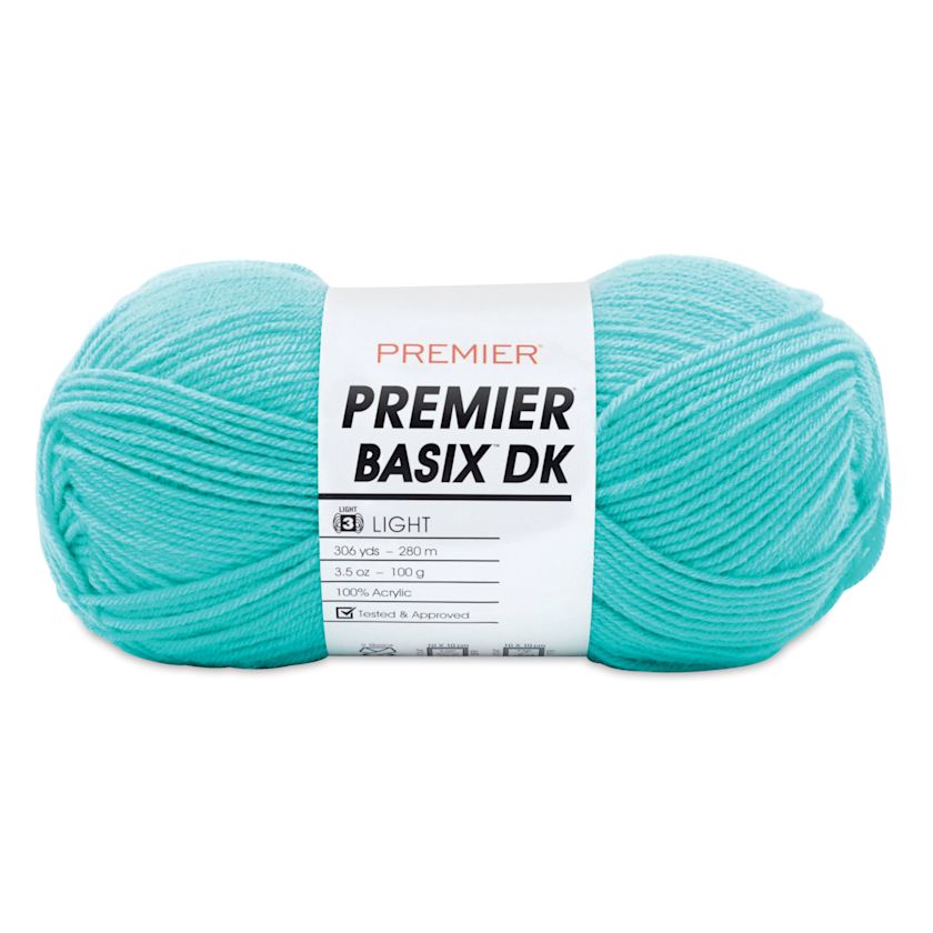 Premier Yarn Basix DK Yarn Turquoise, 306 yards BLICK Art Materials