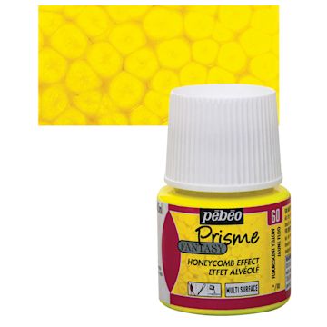Open in modal - Pebeo Fantasy Prisme Paint - Fluorescent Yellow, 45 ml, Bottle and swatch