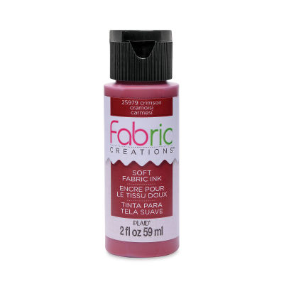 Fabric Creations Soft Fabric Inks - Front of 2 oz Crimson Bottle
