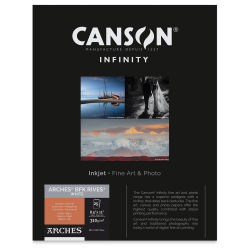 Canson Infinity Arches BFK Rives Inkjet Fine Art and Photo Paper - 8-1/2" x 11", White, 310 gsm, Package of 25