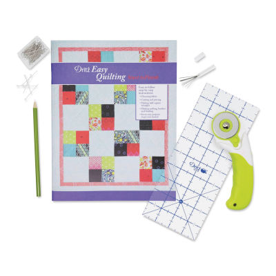 Dritz Essential Quilt Kit For Beginners (contents laid-out)