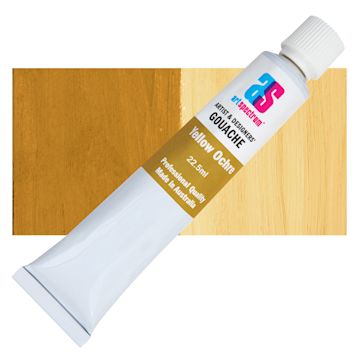 Open in modal - Art Spectrum Artists' Gouache - Yellow Ochre, 22.5 ml tube and swatch