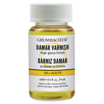 Grumbacher Damar Liquid Varnish - Front of 2.5 oz bottle