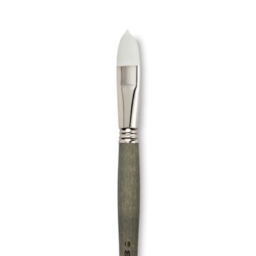 Open in modal - Escoda Perla Toray White Synthetic Brush - Filbert, Long Handle, Size 18