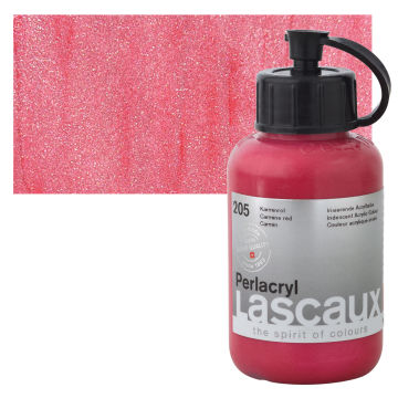 Lascaux Perlacryl Iridescent Acrylics - Carmine Red, 85 ml bottle
