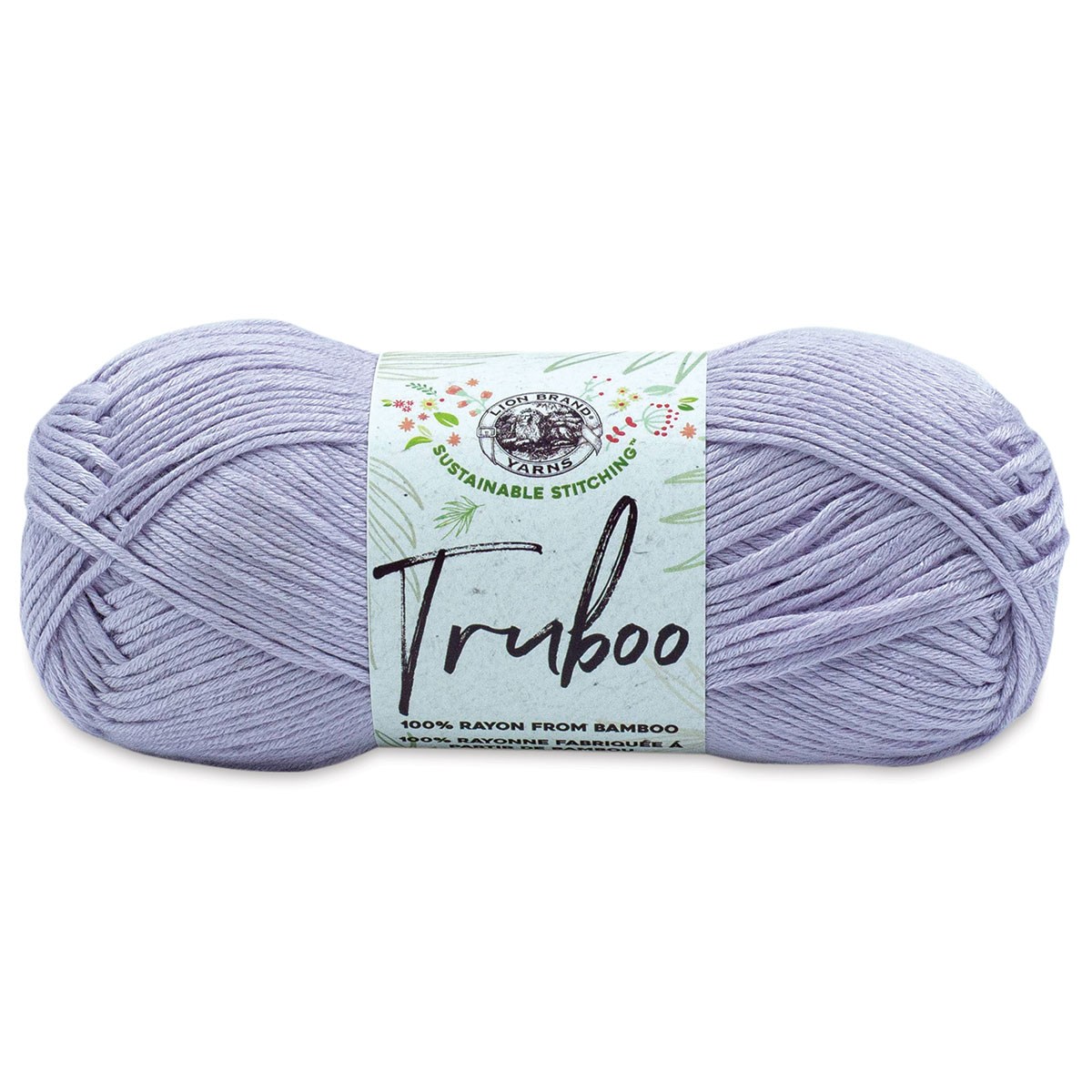 (1 Skein) Lion Brand Yarn Truboo Yarn, Silver