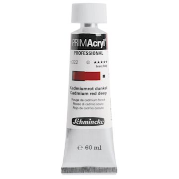 Open in modal - Schmincke Primacryl Professional Acrylic Paint - Cadmium Red Deep, 60 ml Tube