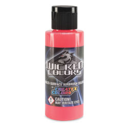 Createx Wicked Colors Airbrush Color - 2 oz, Fluorescent Red