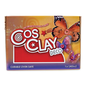 Cosclay Deco Flexible Polymer Clay - Red, 1 lb (in package)