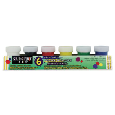 Sargent Art Poster Paints - Set of 6 assorted colors shown in package