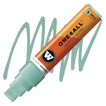 Open in modal - Molotow One4All Acrylic Marker - 15 mm, Lagoon Blue Pastel marker and swatch