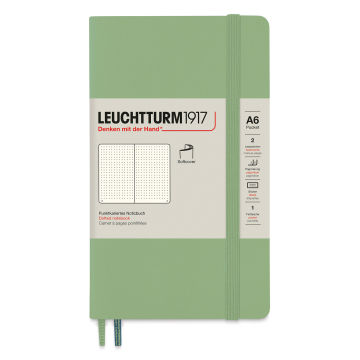 Leuchtturm1917 Dotted Softcover Notebook - Sage, 3-1/2" x 6"