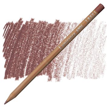 Open in modal - Caran d'Ache Luminance Colored Pencil - Burnt Sienna 50% pencil and swatch