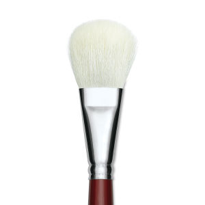 Silver Brush White Goat Silver Mop Brush - Oval, Size 1", Short Handle (close-up)