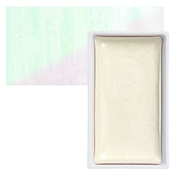 Open in modal - Kuretake Gansai Tambi Watercolor Pan - Opal Green pan and swatch