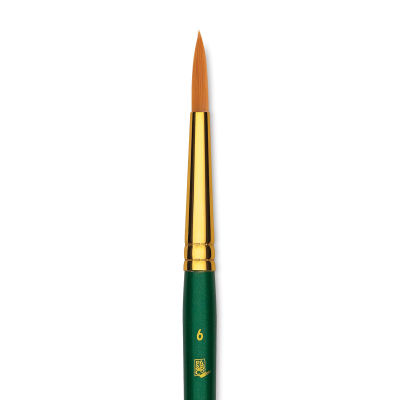 Princeton Good Synthetic Golden Taklon Brush - Round, Short Handle, Size 6