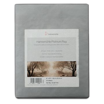 Open in modal - Hahnemühle Platinum Rag Paper - 8-1/2" x 11", Pkg of 25, front of packaging
