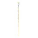 Utrecht Rhenish Pure Hog Bristle Brush - Flat, Size 4, Long Handle