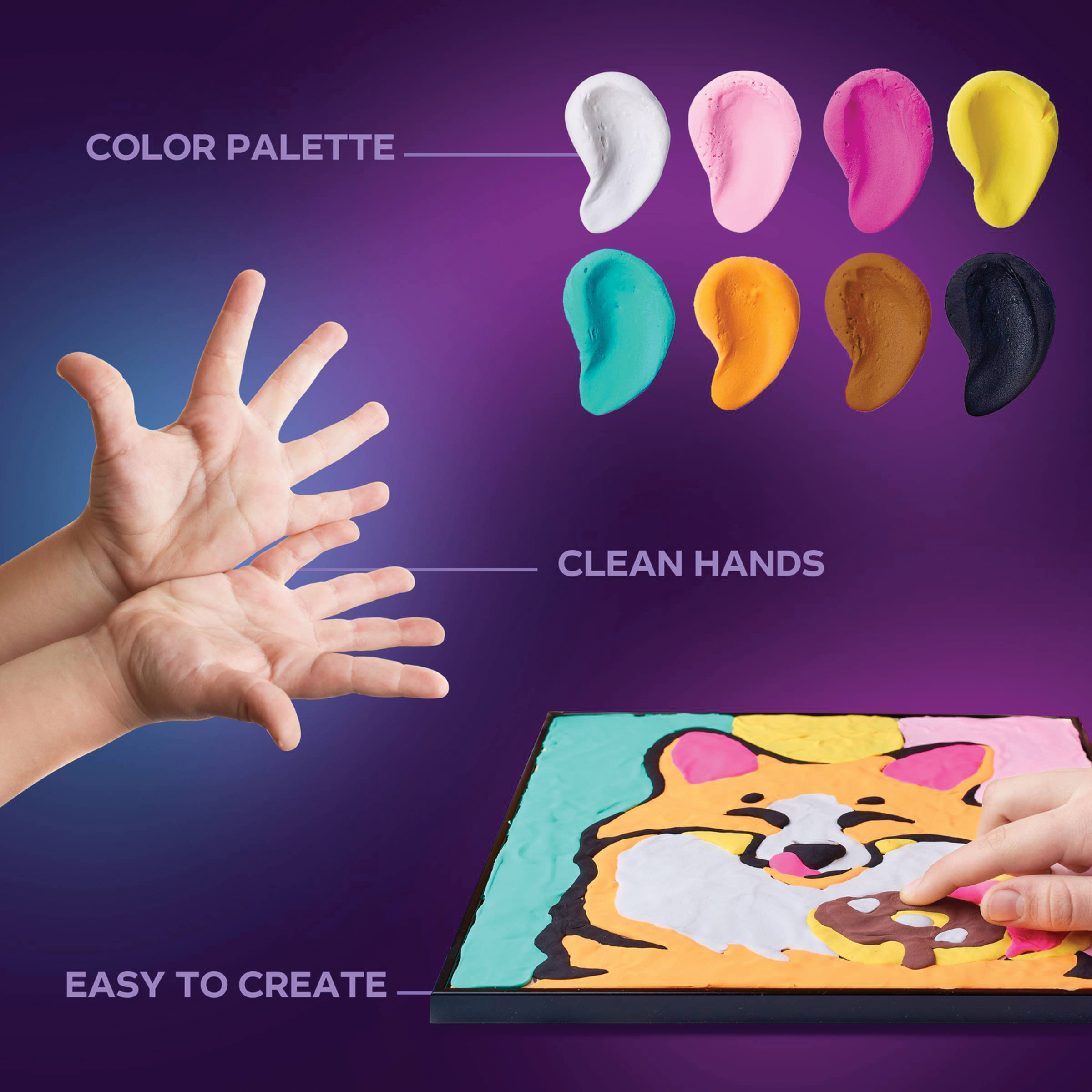 Okto Sensory Art Clay Color By Number Kit - Fox | BLICK Art Materials