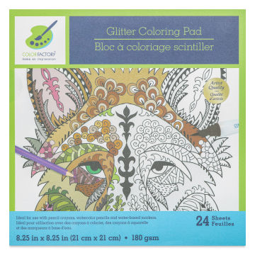 Color Factory Glitter Coloring Pad - Savage, 24 Sheets, cover of the pad