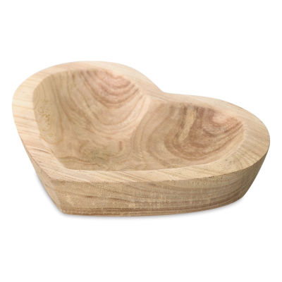 Creative Co-Op Wooden Heart Bowl - Chinaberry Wood