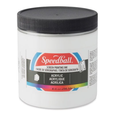 Speedball Permanent Acrylic Screen Printing Ink - White, 8 oz