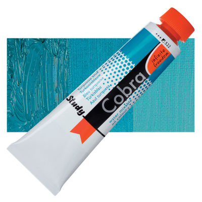 Royal Talens Cobra Study Water Mixable Oil Colors - Turquoise Blue, 40 ml tube