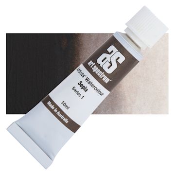 Open in modal - Art Spectrum Artists’ Watercolor Tube - Sepia, 10 ml tube and swatch
