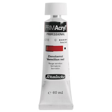 Open in modal - Schmincke Primacryl Professional Acrylic Paint - Vermilion Red, 60 ml Tube