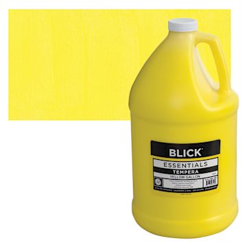 Open in modal - Blick Essentials Tempera - Yellow, Gallon and swatch