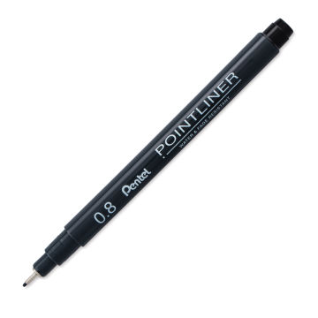 Pentel Arts Pointliner Pen - Black, 0.8 mm (cap off)