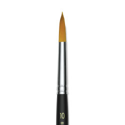 Blick Masterstroke Golden Taklon Brush - Round, Short Handle, Size 10 (close-up)