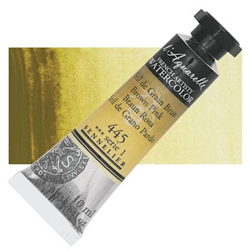 Open in modal - Sennelier French Artists' Watercolor - Brown Pink, 10 ml, Tube and swatch