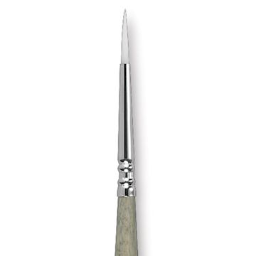 Open in modal - Escoda Perla Toray White Synthetic Brush - Round, Short Handle, Size 2 close up