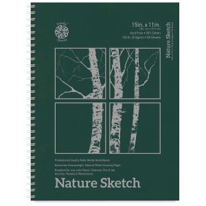 Pentalic Nature Sketch Book - 15" x 11", 50 Sheets