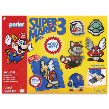 Perler Super Mario Bros. 3 Fused Bead Kit, front of the packaging 