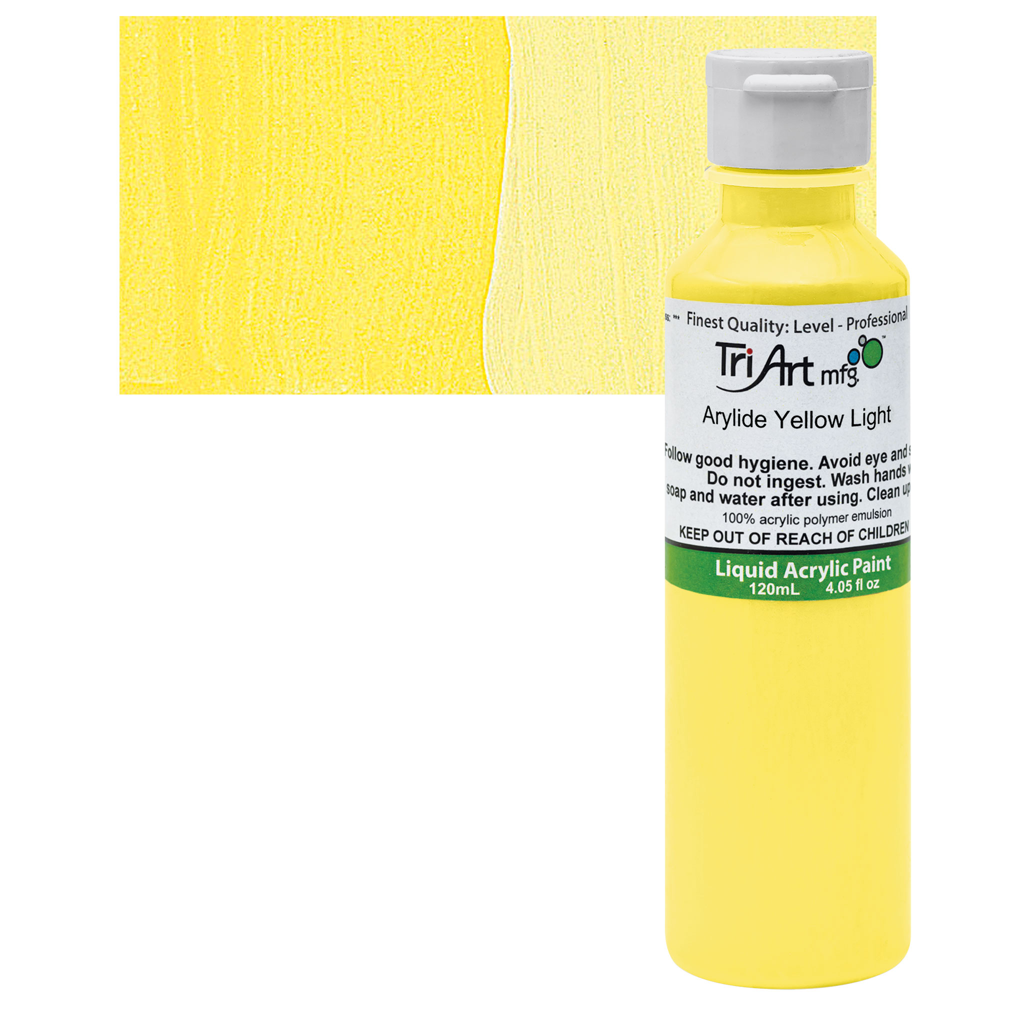 Tri-Art Liquid Artist Acrylics - Golden Green, 120 ml bottle