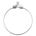 John Bead Must Have Findings Earring Hoops - Medium, Pkg of 12, Silver, 25 mm Dia