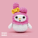 The Woobles Beginner Crochet Amigurumi Kit - My Melody from Hello Kitty