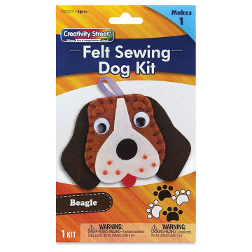 Creativity Street Felt Sewing Kit - Beagle (front of packaging)