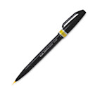 Pentel Arts Micro Brush Tip Sign Pen - Yellow